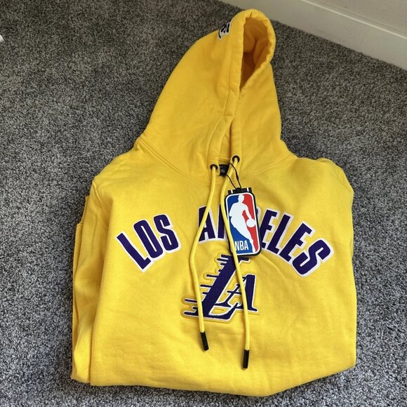 Pro Standard Los Angeles Lakers Yellow Stacked Hoodie Size Medium - Picture 5 of 11